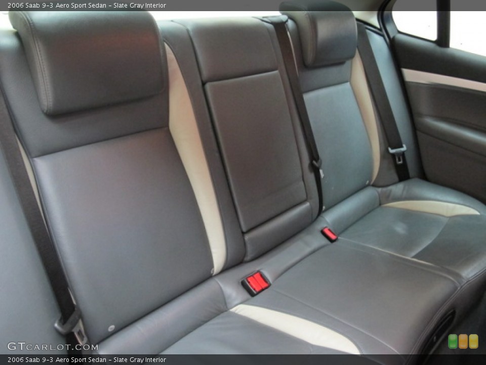 Slate Gray Interior Rear Seat for the 2006 Saab 9-3 Aero Sport Sedan #75034781