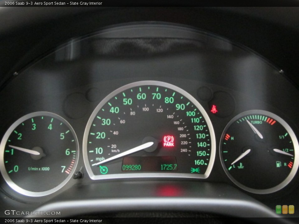 Slate Gray Interior Gauges for the 2006 Saab 9-3 Aero Sport Sedan #75034893