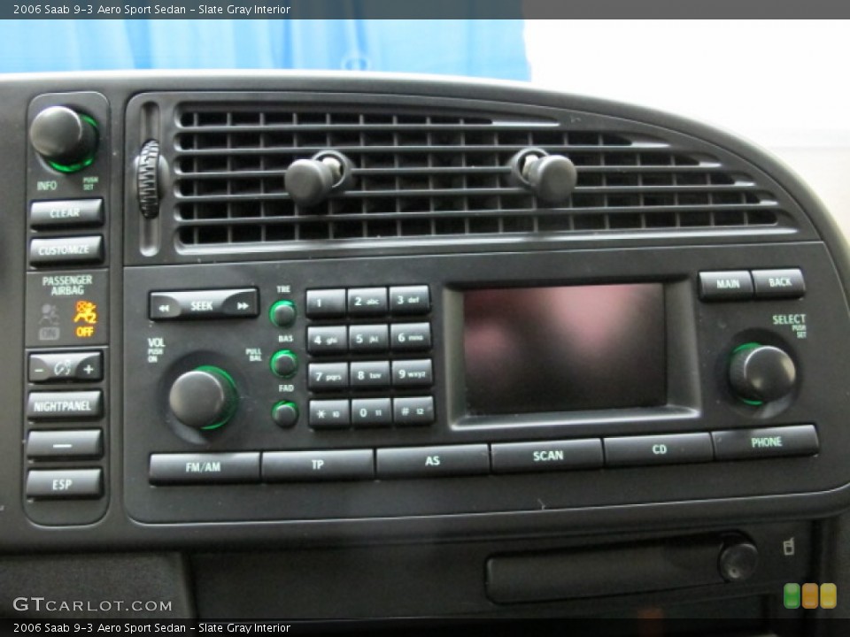 Slate Gray Interior Controls for the 2006 Saab 9-3 Aero Sport Sedan #75034961