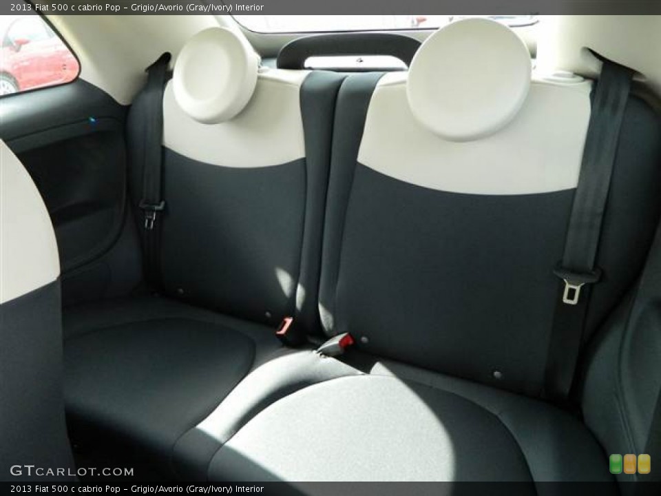 Grigio/Avorio (Gray/Ivory) Interior Rear Seat for the 2013 Fiat 500 c cabrio Pop #75040071