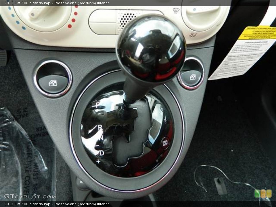 Rosso/Avorio (Red/Ivory) Interior Transmission for the 2013 Fiat 500 c cabrio Pop #75040214
