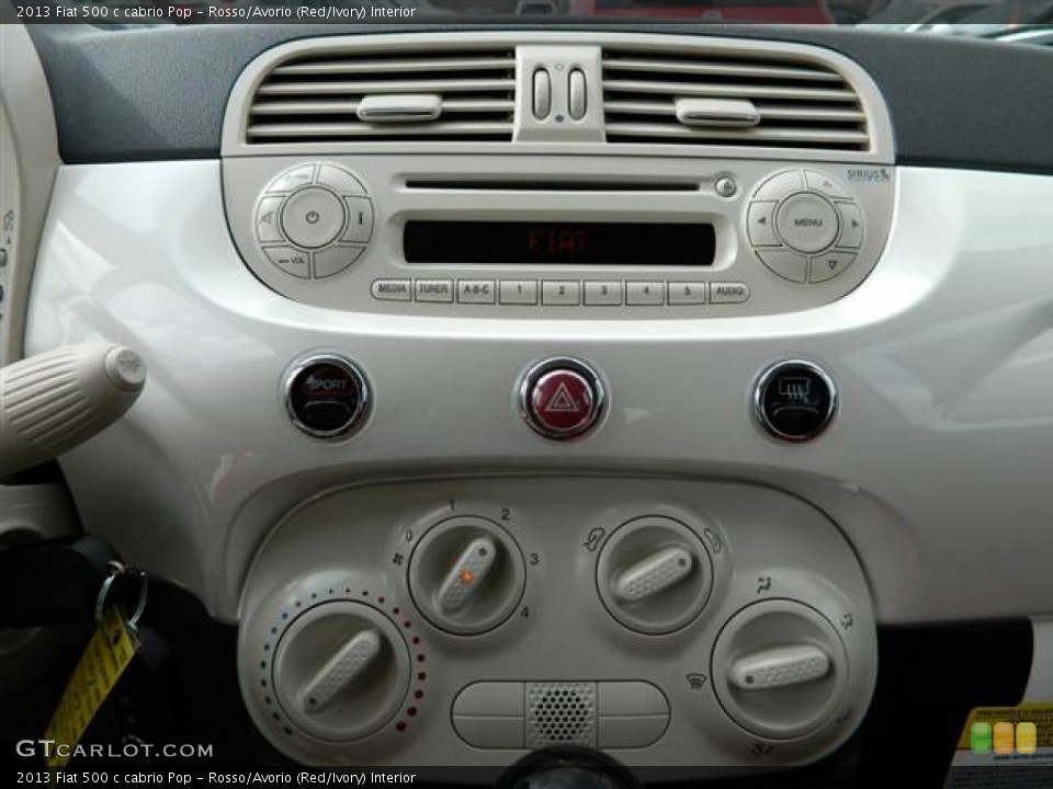 Rosso/Avorio (Red/Ivory) Interior Controls for the 2013 Fiat 500 c cabrio Pop #75040247