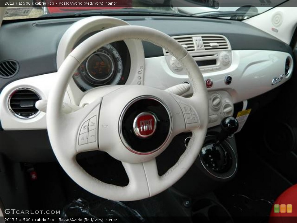 Rosso/Avorio (Red/Ivory) Interior Dashboard for the 2013 Fiat 500 c cabrio Pop #75040285