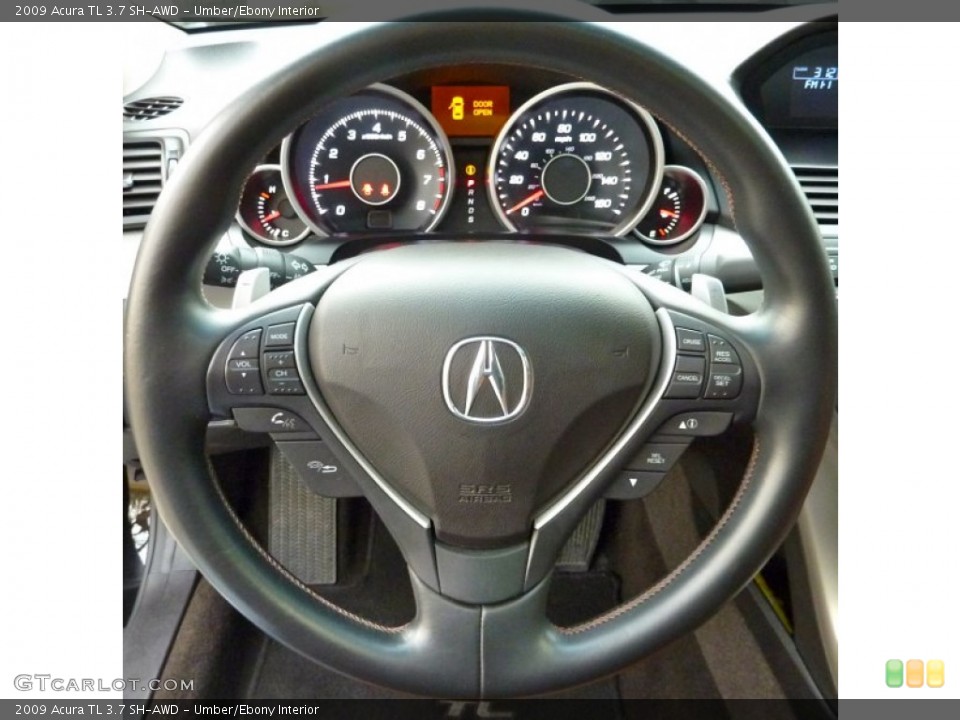 Umber/Ebony Interior Steering Wheel for the 2009 Acura TL 3.7 SH-AWD #75041386