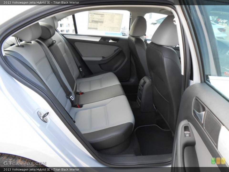 Titan Black Interior Rear Seat for the 2013 Volkswagen Jetta Hybrid SE #75042215