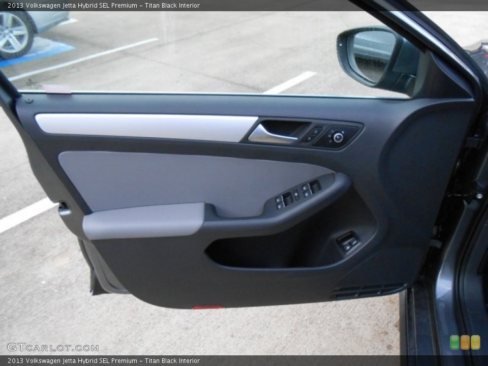 Titan Black Interior Door Panel for the 2013 Volkswagen Jetta Hybrid SEL Premium #75042773