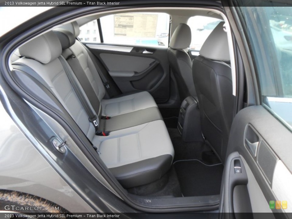 Titan Black Interior Rear Seat for the 2013 Volkswagen Jetta Hybrid SEL Premium #75042851