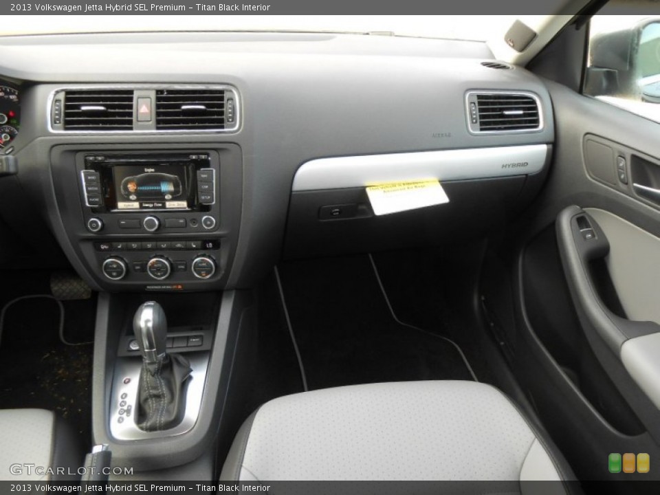 Titan Black Interior Dashboard for the 2013 Volkswagen Jetta Hybrid SEL Premium #75042869