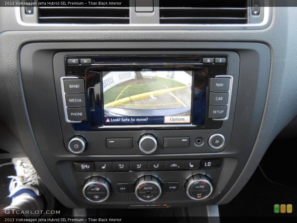 Titan Black Interior Controls for the 2013 Volkswagen Jetta Hybrid SEL Premium #75042975