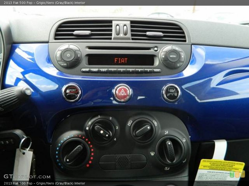 Grigio/Nero (Gray/Black) Interior Controls for the 2013 Fiat 500 Pop #75043653