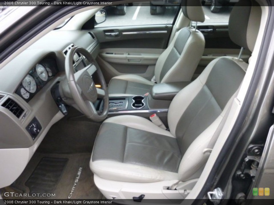 Dark Khaki/Light Graystone Interior Front Seat for the 2008 Chrysler 300 Touring #75044699
