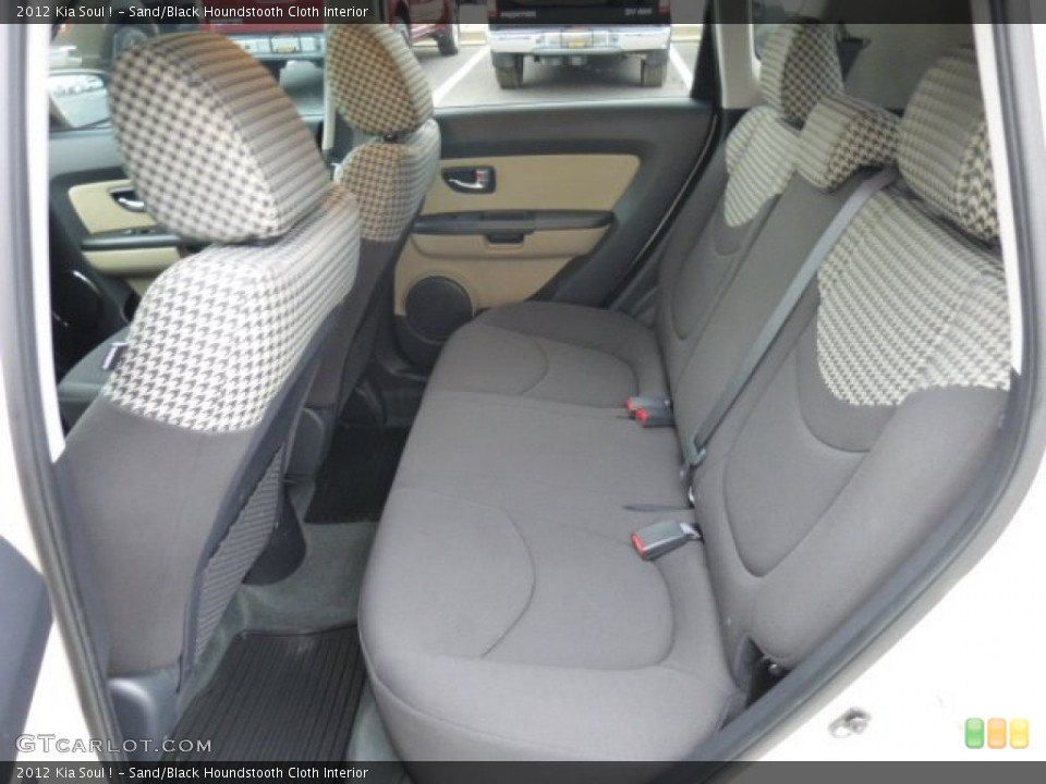 Sand/Black Houndstooth Cloth Interior Rear Seat for the 2012 Kia Soul ! #75046109