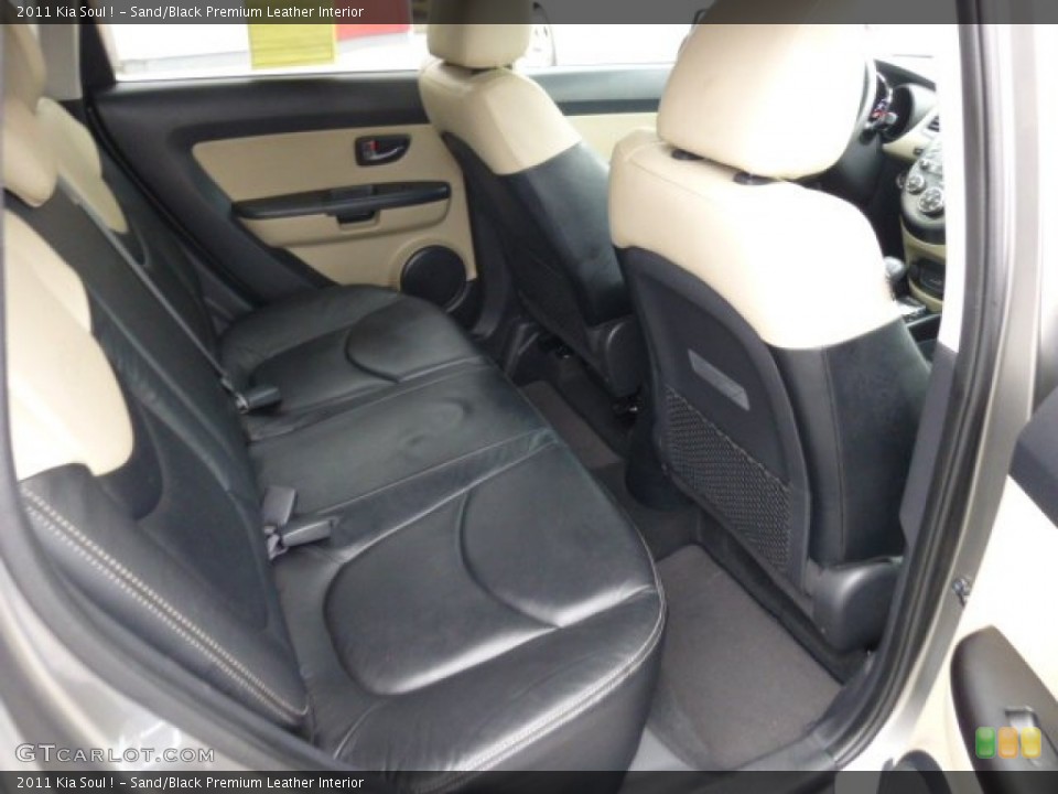 Sand/Black Premium Leather Interior Rear Seat for the 2011 Kia Soul ! #75047522