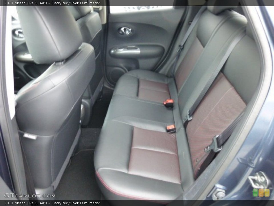 Black/Red/Silver Trim Interior Rear Seat for the 2013 Nissan Juke SL AWD #75050725