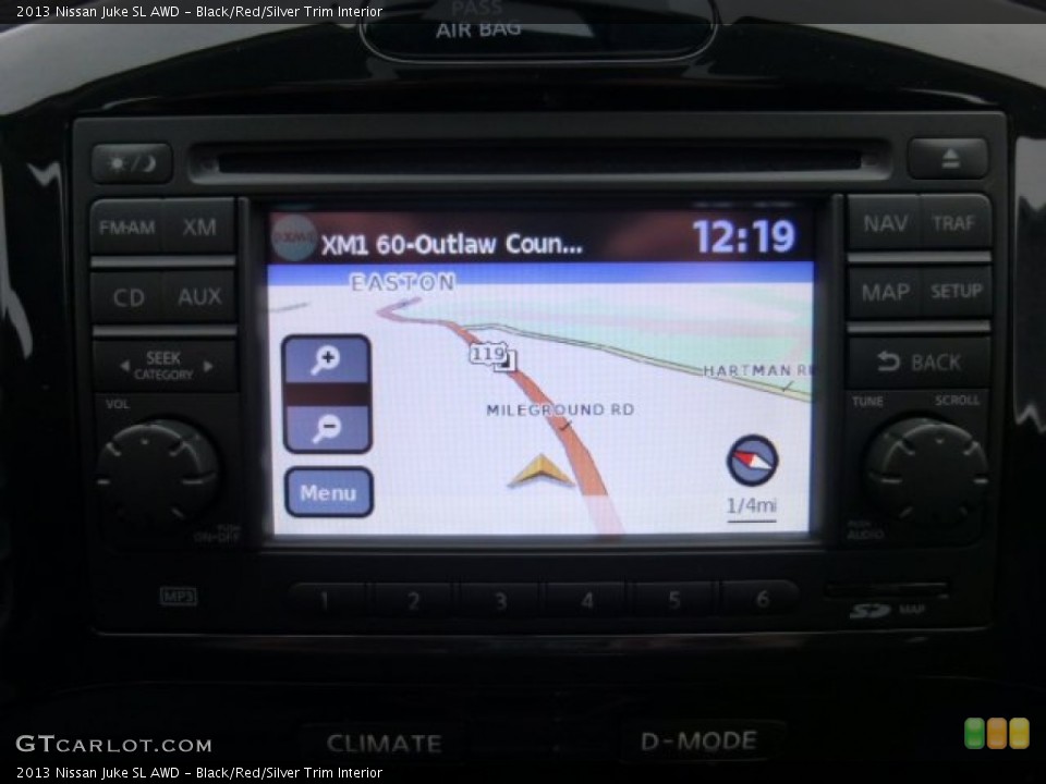 Black/Red/Silver Trim Interior Navigation for the 2013 Nissan Juke SL AWD #75050813
