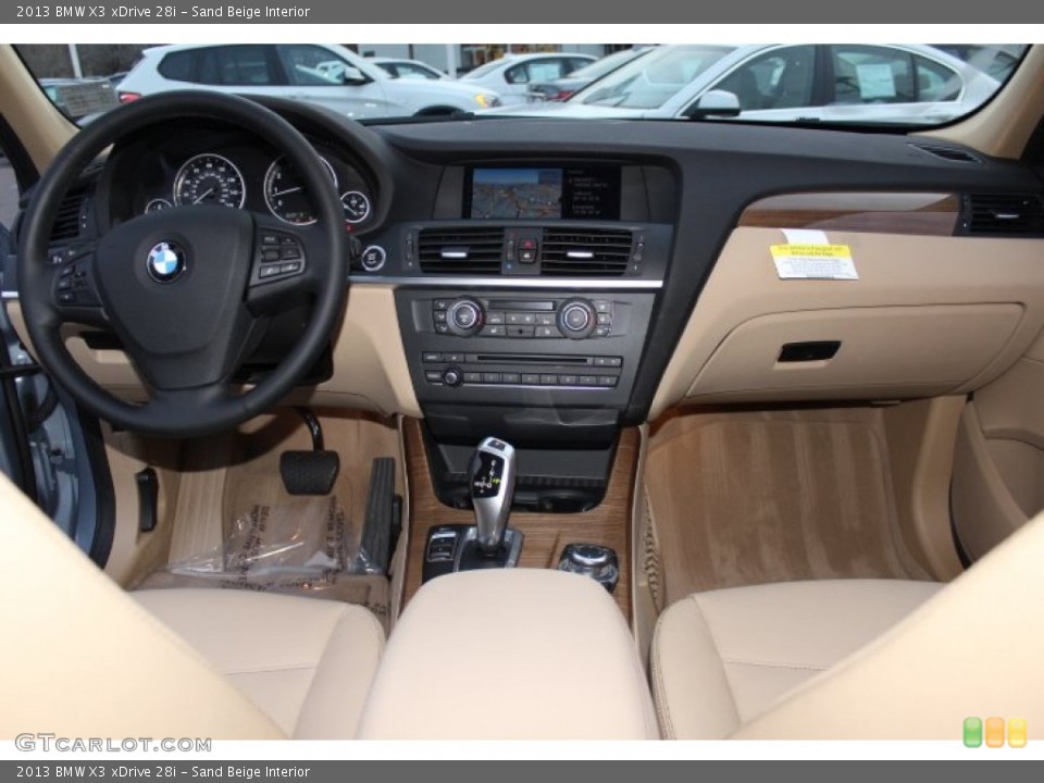 Sand Beige Interior Dashboard for the 2013 BMW X3 xDrive 28i #75052007