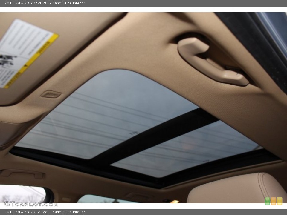 Sand Beige Interior Sunroof for the 2013 BMW X3 xDrive 28i #75052085