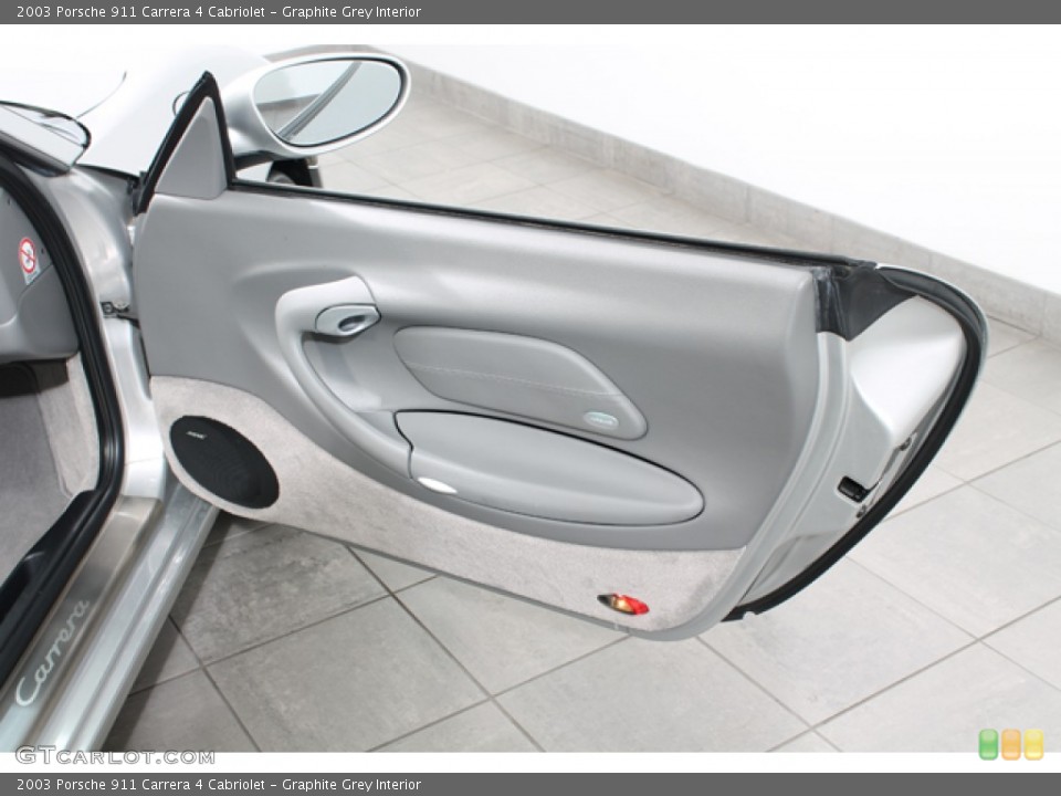 Graphite Grey Interior Door Panel for the 2003 Porsche 911 Carrera 4 Cabriolet #75053533