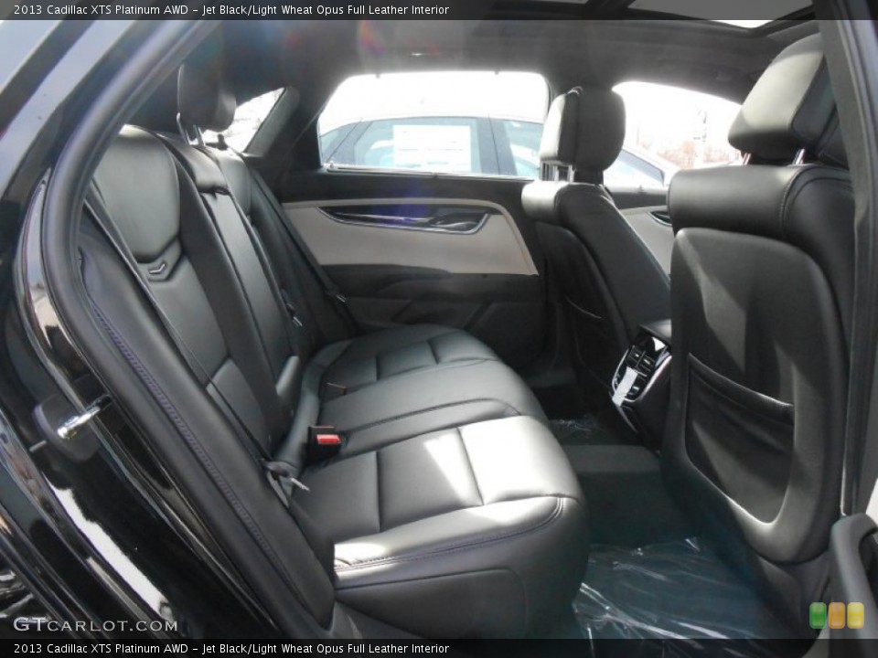 Jet Black/Light Wheat Opus Full Leather Interior Rear Seat for the 2013 Cadillac XTS Platinum AWD #75053544