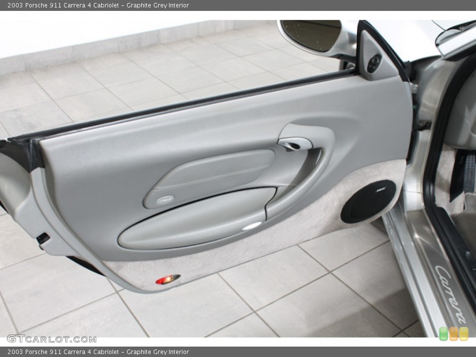Graphite Grey Interior Door Panel for the 2003 Porsche 911 Carrera 4 Cabriolet #75053558