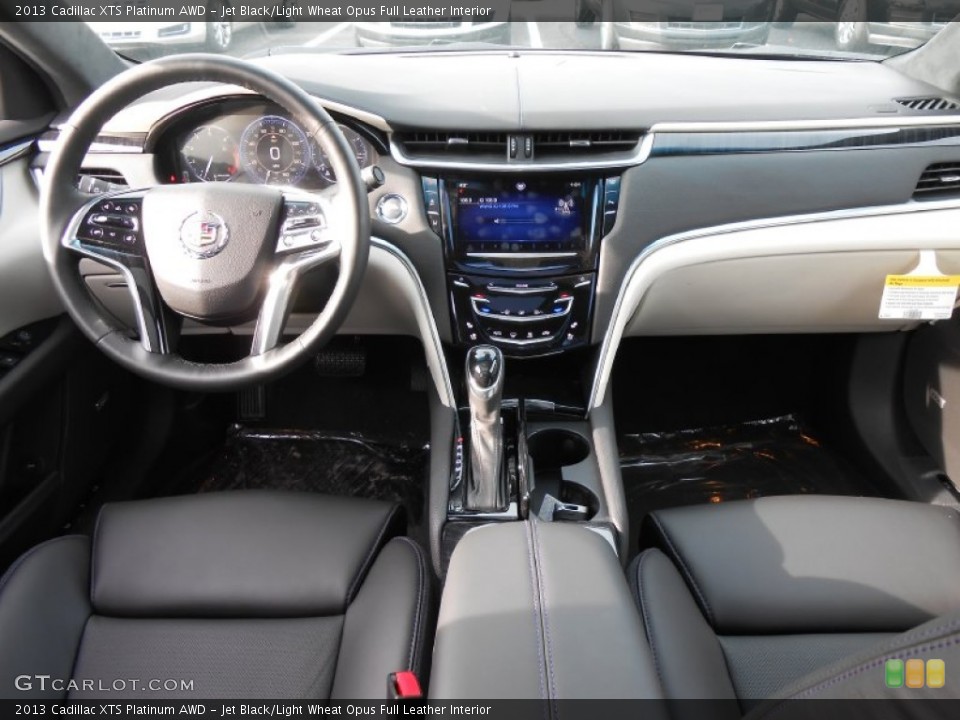 Jet Black/Light Wheat Opus Full Leather Interior Dashboard for the 2013 Cadillac XTS Platinum AWD #75053585