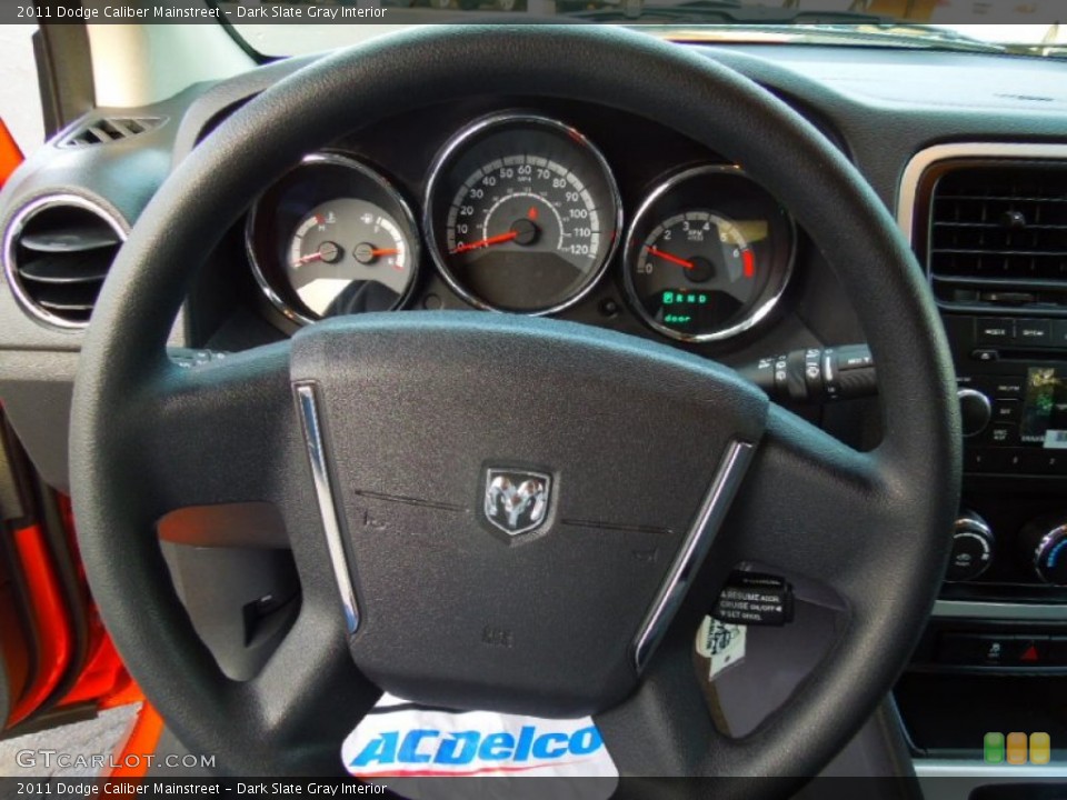 Dark Slate Gray Interior Steering Wheel for the 2011 Dodge Caliber Mainstreet #75054224