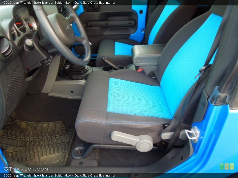 Dark Slate Gray/Blue Interior Photo for the 2010 Jeep Wrangler Sport Islander Edition 4x4 #75054635