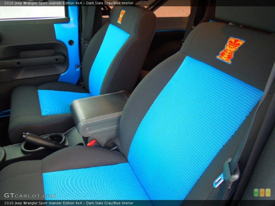 Dark Slate Gray/Blue Interior Front Seat for the 2010 Jeep Wrangler Sport Islander Edition 4x4 #75054662