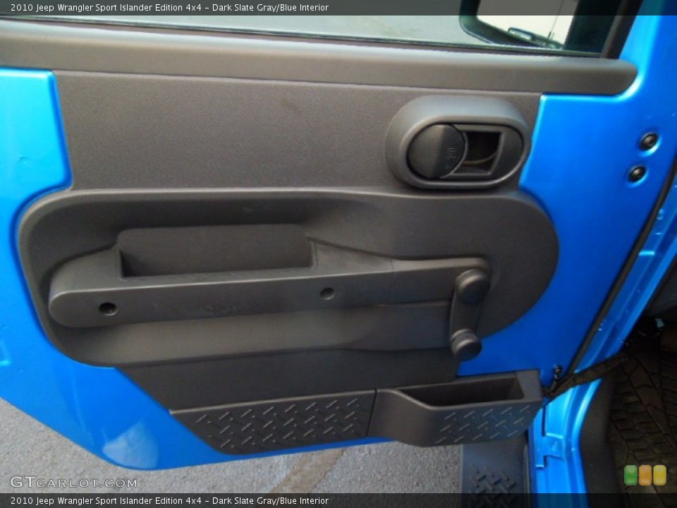 Dark Slate Gray/Blue Interior Door Panel for the 2010 Jeep Wrangler Sport Islander Edition 4x4 #75054686