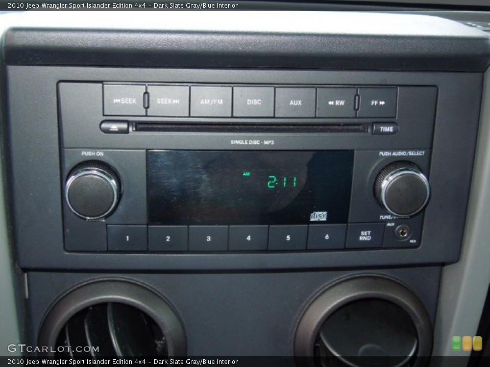 Dark Slate Gray/Blue Interior Audio System for the 2010 Jeep Wrangler Sport Islander Edition 4x4 #75054743