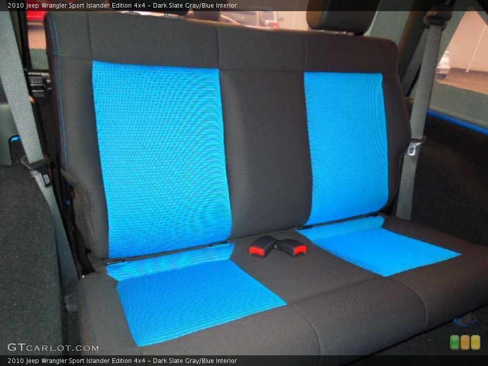 Dark Slate Gray/Blue Interior Rear Seat for the 2010 Jeep Wrangler Sport Islander Edition 4x4 #75054836