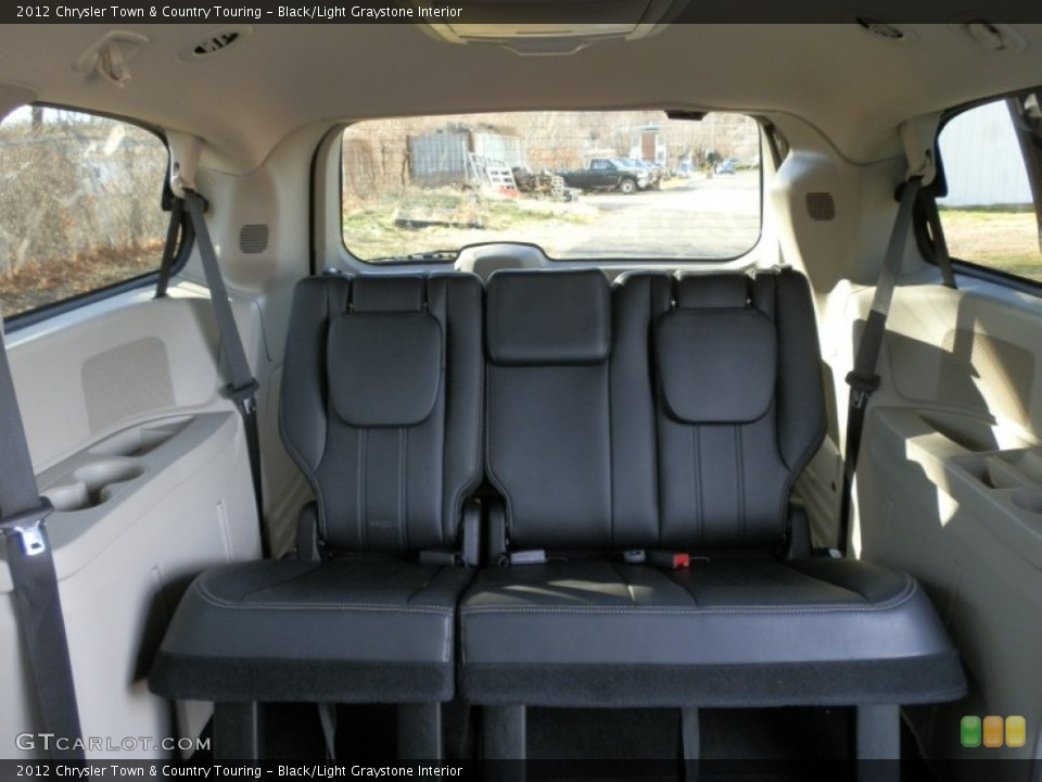 Black/Light Graystone Interior Rear Seat for the 2012 Chrysler Town & Country Touring #75055795