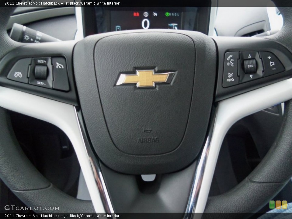 Jet Black/Ceramic White Interior Steering Wheel for the 2011 Chevrolet Volt Hatchback #75056206