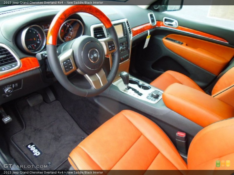 New Saddle/Black Interior Prime Interior for the 2013 Jeep Grand Cherokee Overland 4x4 #75058817