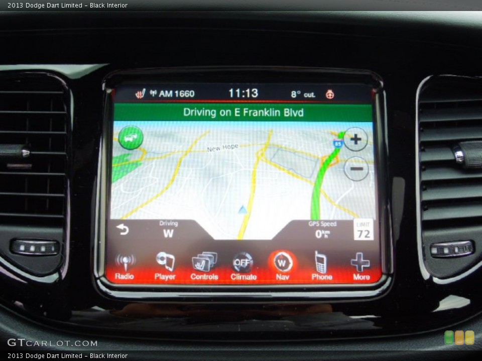 Black Interior Navigation for the 2013 Dodge Dart Limited #75059973