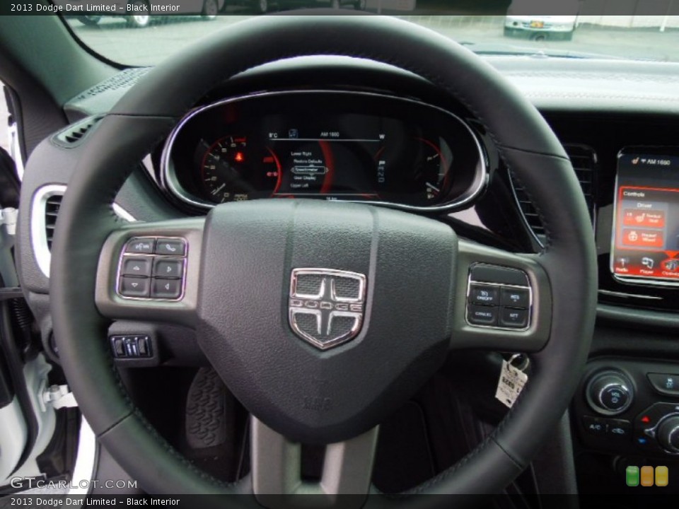 Black Interior Steering Wheel for the 2013 Dodge Dart Limited #75060011