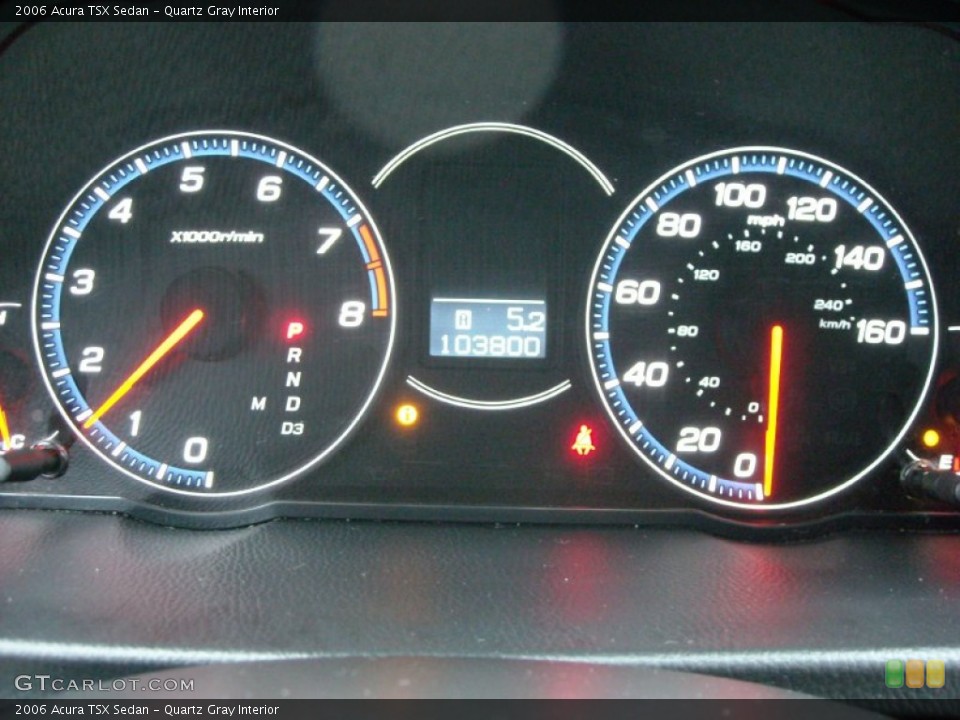 Quartz Gray Interior Gauges for the 2006 Acura TSX Sedan #75060764