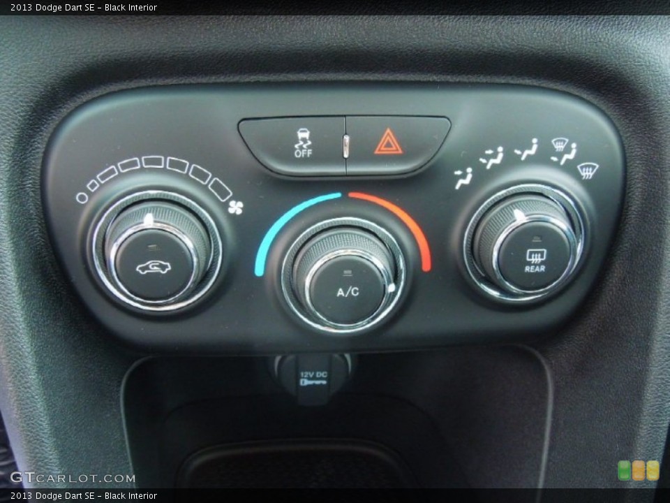 Black Interior Controls for the 2013 Dodge Dart SE #75060773