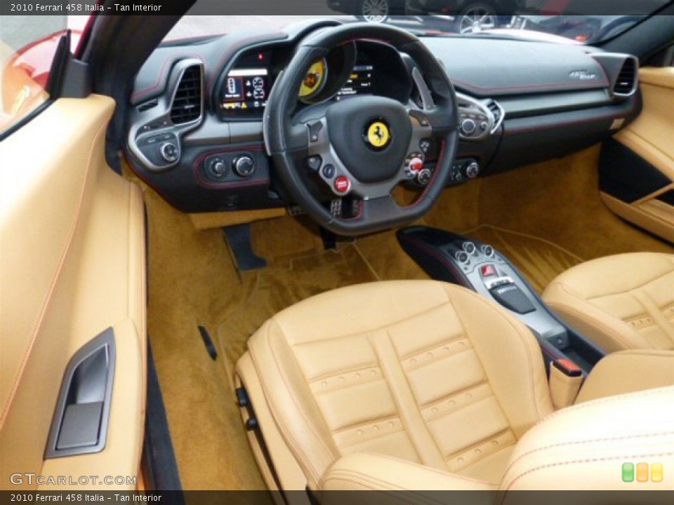 Tan 2010 Ferrari 458 Interiors