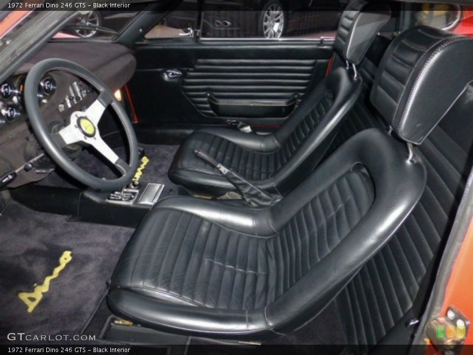 Black Interior Front Seat for the 1972 Ferrari Dino 246 GTS #75065730