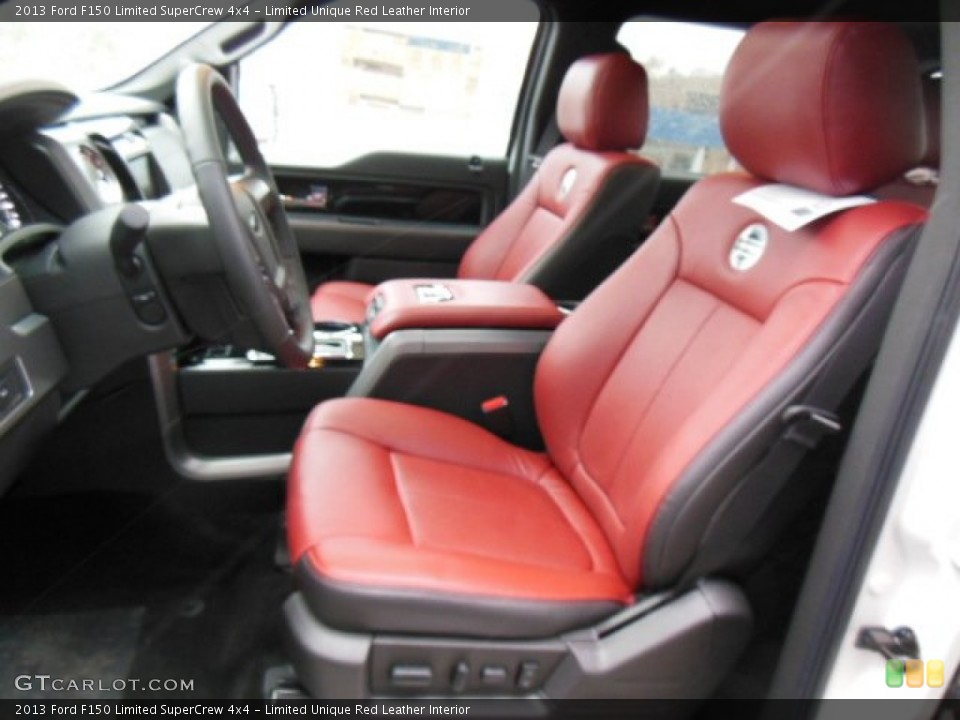 Limited Unique Red Leather Interior Front Seat for the 2013 Ford F150 Limited SuperCrew 4x4 #75066794