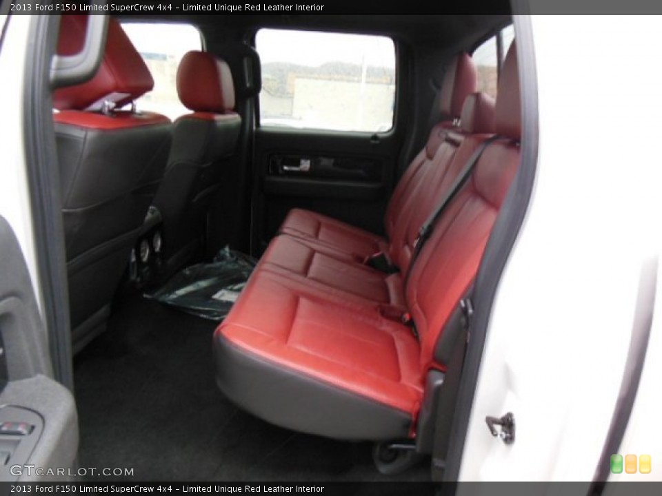 Limited Unique Red Leather Interior Rear Seat for the 2013 Ford F150 Limited SuperCrew 4x4 #75066823