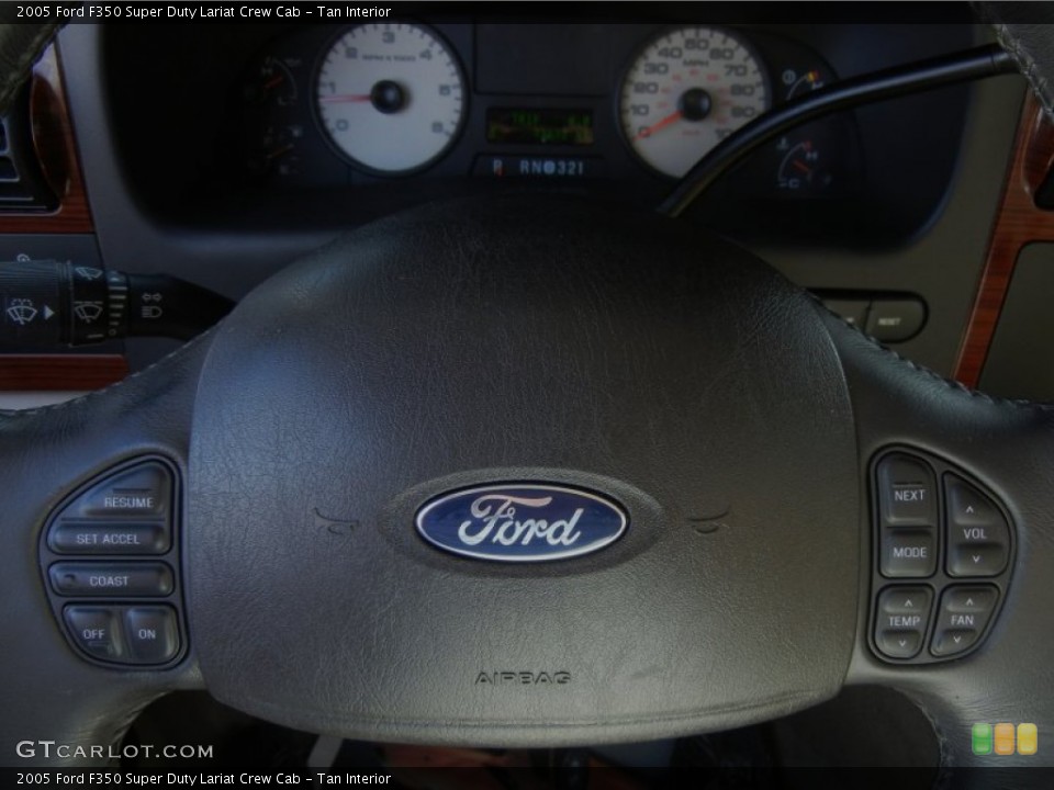 Tan Interior Controls for the 2005 Ford F350 Super Duty Lariat Crew Cab #75068075
