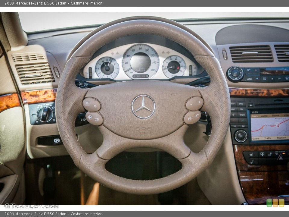 Cashmere Interior Steering Wheel for the 2009 Mercedes-Benz E 550 Sedan #75068212