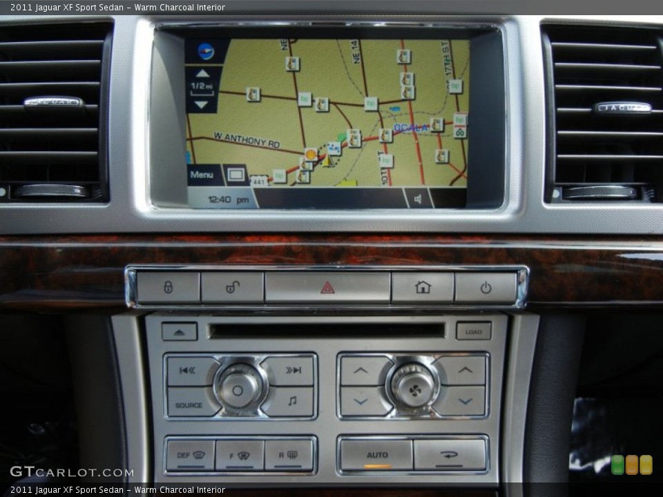 Warm Charcoal Interior Navigation for the 2011 Jaguar XF Sport Sedan #75068417