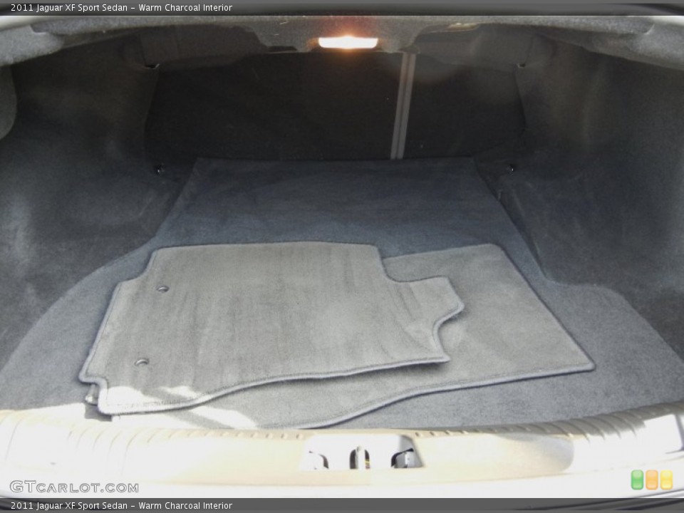 Warm Charcoal Interior Trunk for the 2011 Jaguar XF Sport Sedan #75068500