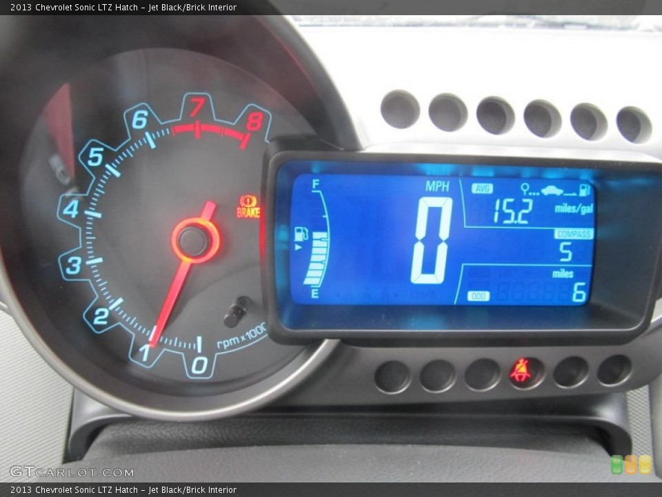 Jet Black/Brick Interior Gauges for the 2013 Chevrolet Sonic LTZ Hatch #75076179