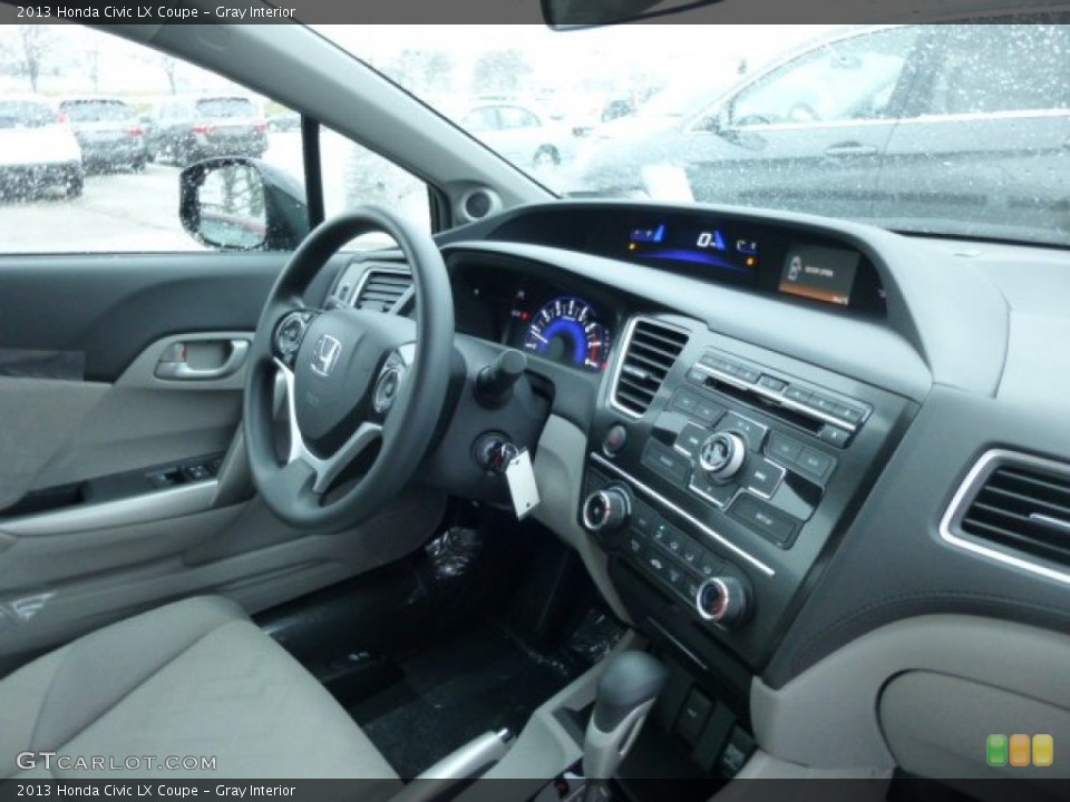 Gray Interior Dashboard for the 2013 Honda Civic LX Coupe #75077643