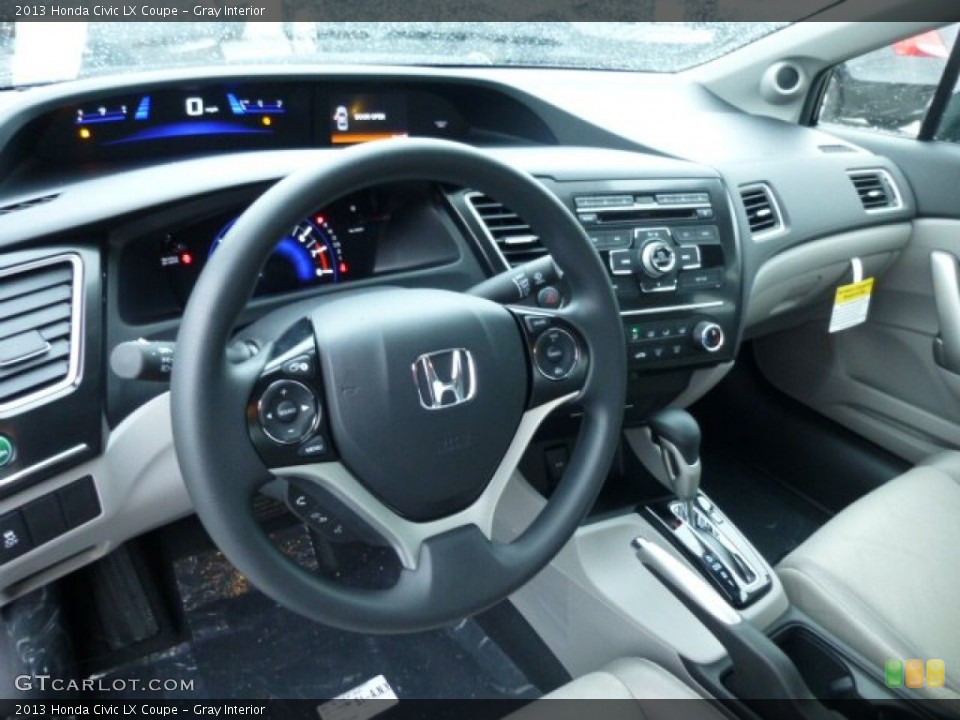 Gray Interior Photo for the 2013 Honda Civic LX Coupe #75077772
