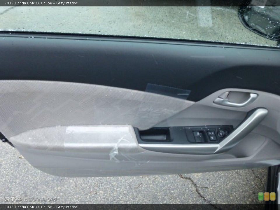 Gray Interior Door Panel for the 2013 Honda Civic LX Coupe #75077793